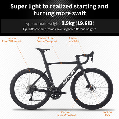 Carbon Road Bike with Shimano 105 Di2 24-Speed