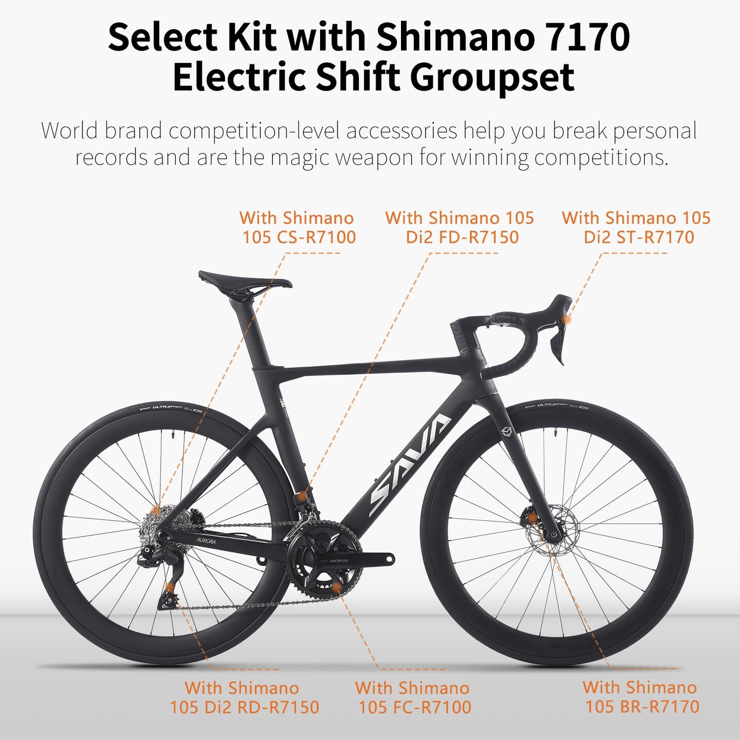 Carbon Road Bike with Shimano 105 Di2 24-Speed
