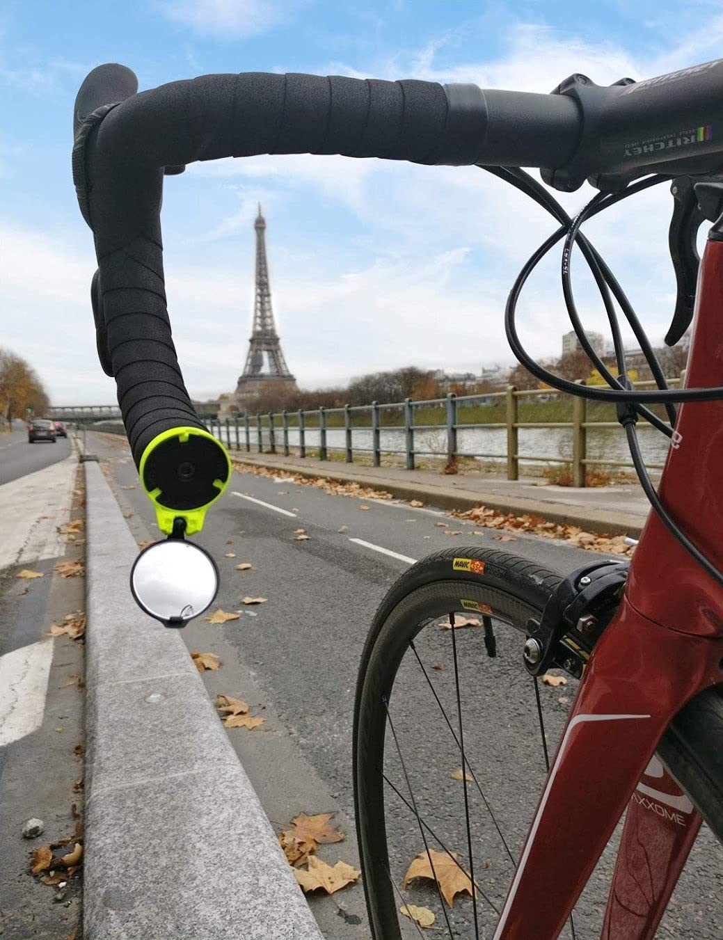 Folding Drop-Bar Bike Rearview Mirror